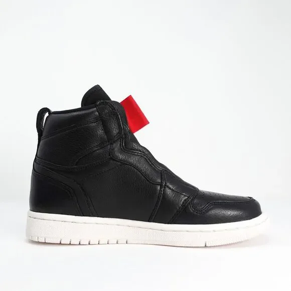 Women's Nike Air Jordan 1 Hi Zip Size 6 AT0575 006 Black Gym Red